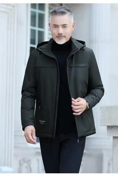 【高品质】【工厂直供】爸爸秋装外套男加绒加厚50岁中老年人中年男士