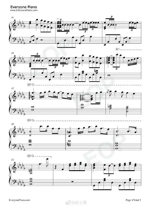 钢琴曲#蔡徐坤情人-钢琴谱五线谱&双手简谱#蔡徐坤