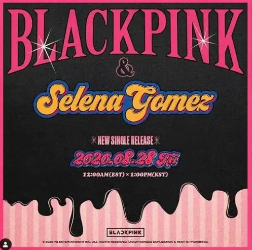 人气女团blackpink新专辑要来了,正式官宣与比伯前女友合作