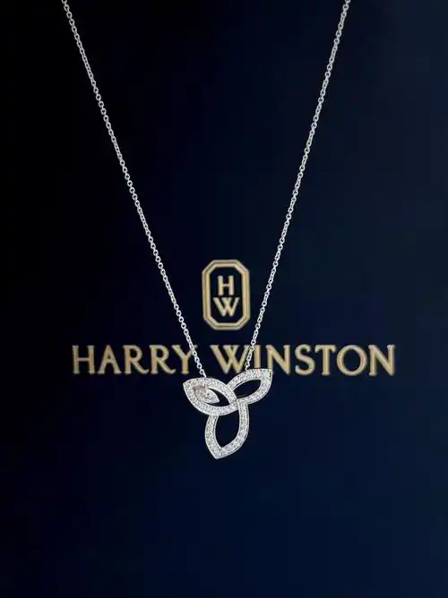 hw海瑞温斯顿lilycluster铂金镶钻百合