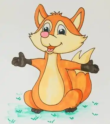 可爱的小松鼠简笔画步骤图片松鼠简笔画的画法步骤教程爱吃坚果的松鼠