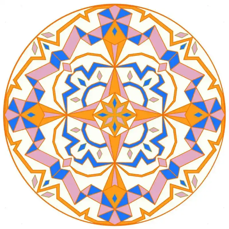 原创图案设计|抽象几何圆盘适合纹样 歌遥原创设计|设计&图案授权93