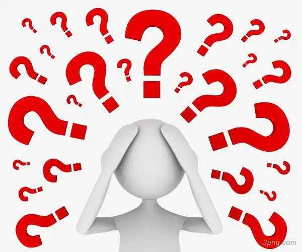 疑问的白色小人png素材透明免抠图片-ppt元素