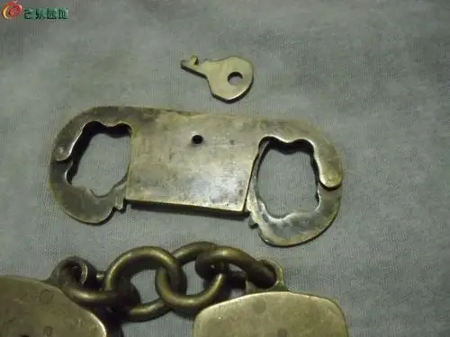 老手铐 拇指铐 一对