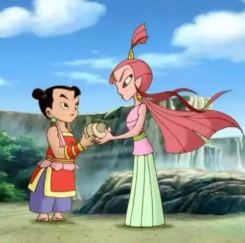 告诉他:"只要听到海螺声,我定千里来相会" 《哪吒传奇》中,小龙女也是