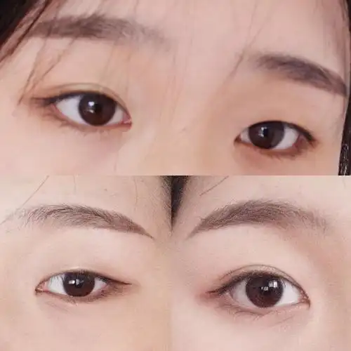 哎呀我的大小眼啊我该怎么办  #一单一双的眼皮  眼睛不一样眉毛也换