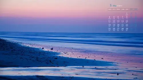 2020年5月唯美壮观海边风景日历壁纸