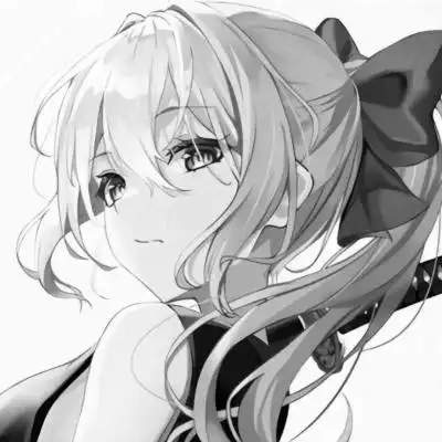 ins动漫女生头像黑白高清图片_女生动漫头像_头像屋