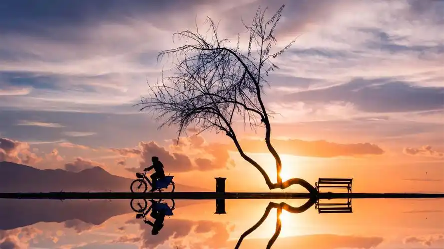 极简创意唯美日出日落光之剪影高清桌面壁纸(一)