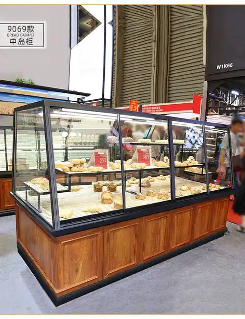面包柜面包展示柜中岛柜边岛柜蛋糕模型柜烘焙店货架新款厂家直销