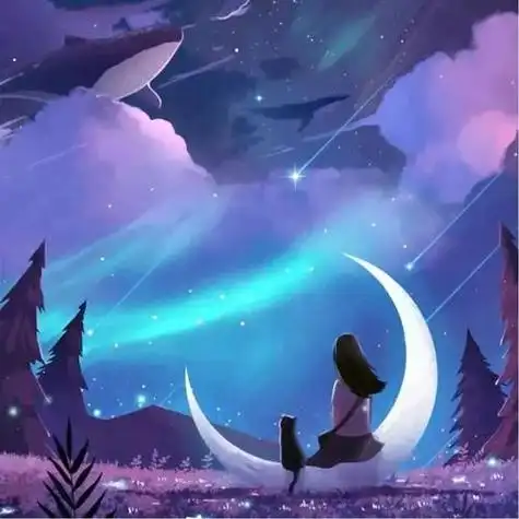 抖音头像图片女生背影星空 女生头像图片大全 -【爱个性】