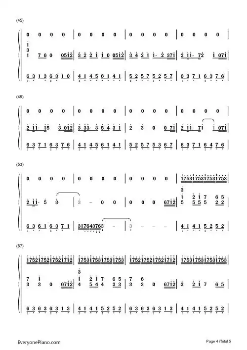 不朽盗墓笔记61张起灵双手简谱预览4