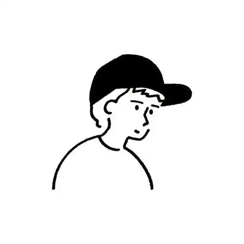 男头|极简黑白线条男生头像