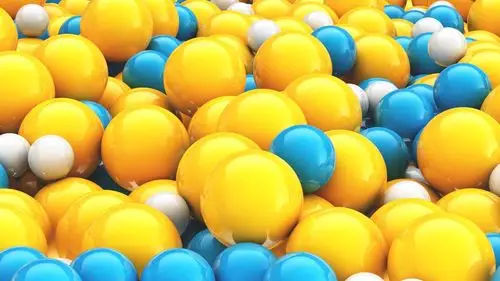 黄色和蓝色的3d球 640x1136 iphone 5/5s/5c/se 壁纸,图片,背景,照片