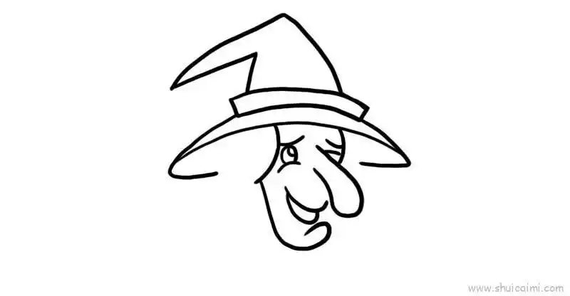 巫婆儿童画怎么画 巫婆简笔画图片