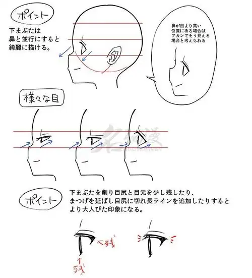 侧脸怎么画?教你画漫画少女侧脸