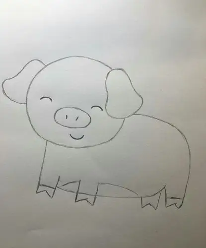 未来的美篇大于庄幼儿园停课不停学之简笔画《可爱的小猪》