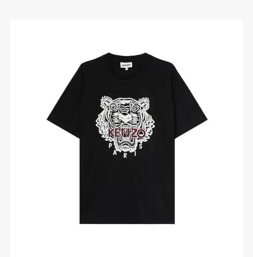 kenzo 高田贤三 男士经典虎头短袖t恤 黑色 fa65ts0654yv 99 m