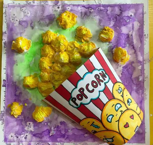 创意画爆米花