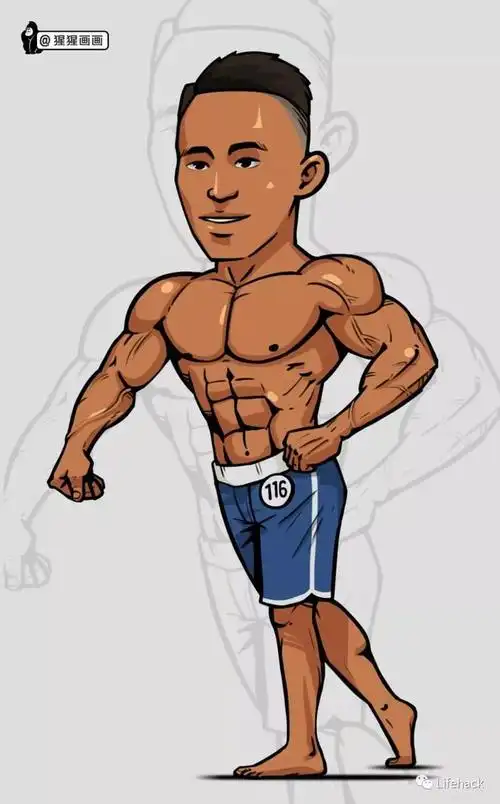 中国小伙创作的q版肌肉漫画把网友萌翻了
