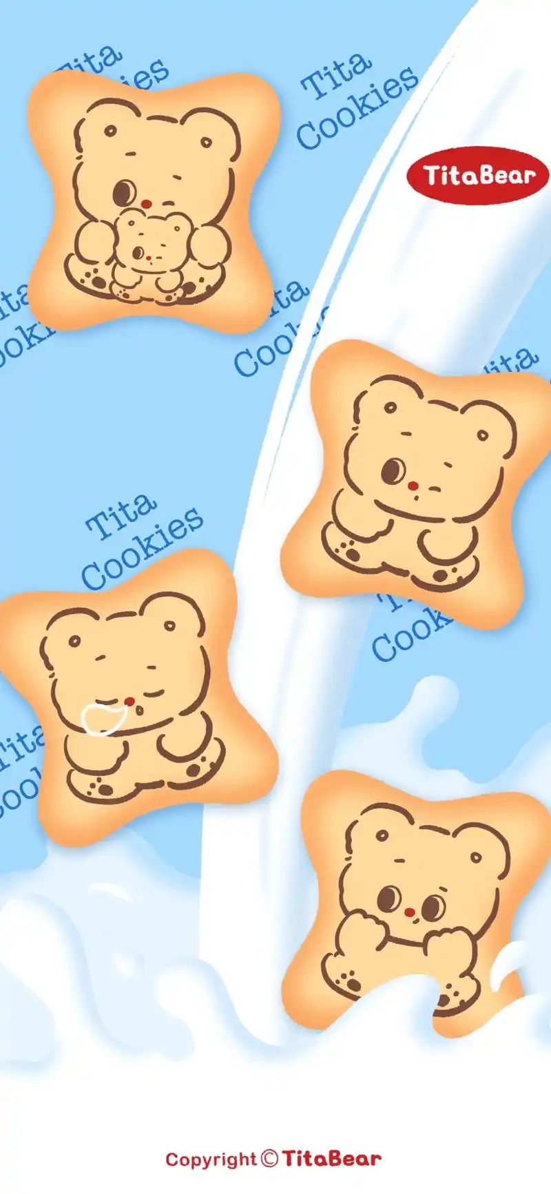 小熊饼干壁纸安排上啦!超奶超可爱.#壁纸分享 - 抖音