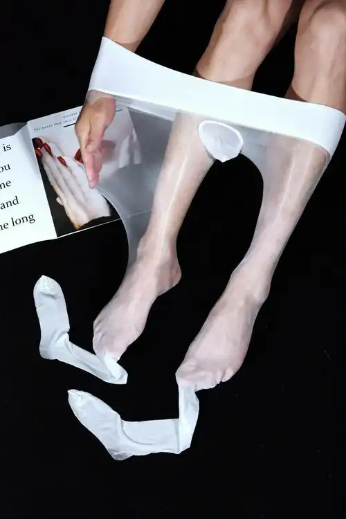 极光女丝滑油亮1性感珠光连裤袜 可入体闪光360无缝透明 咖啡 极光