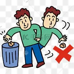 扔垃圾png矢量元素