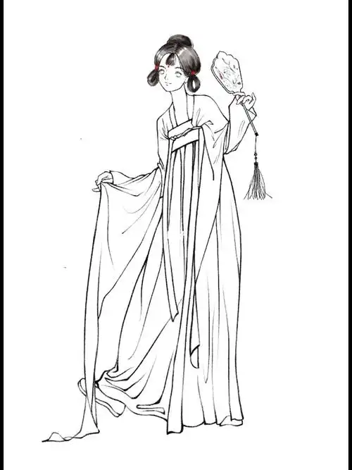 古风人物线稿练习3