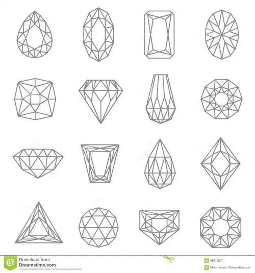 卡通简笔画钻石