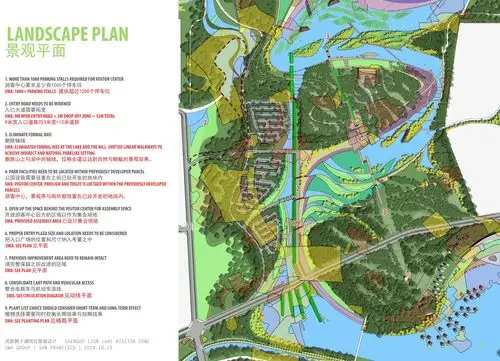 知名景观公司-狮子湖100%景观方案文本总平面图