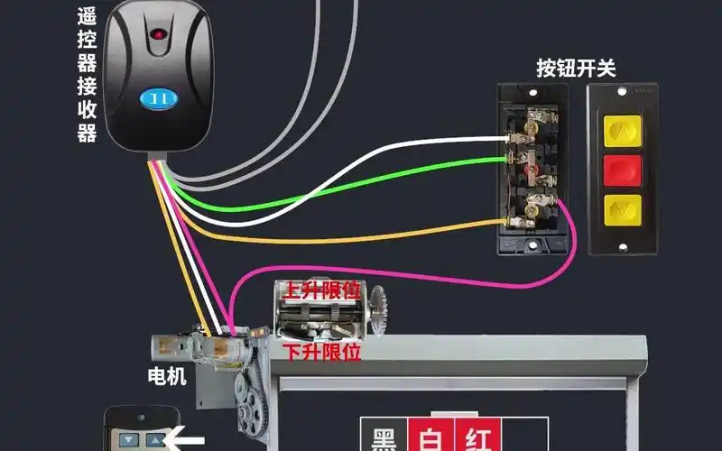 电动卷帘门控制接线