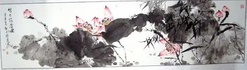 我的中国写意花鸟画-荷花