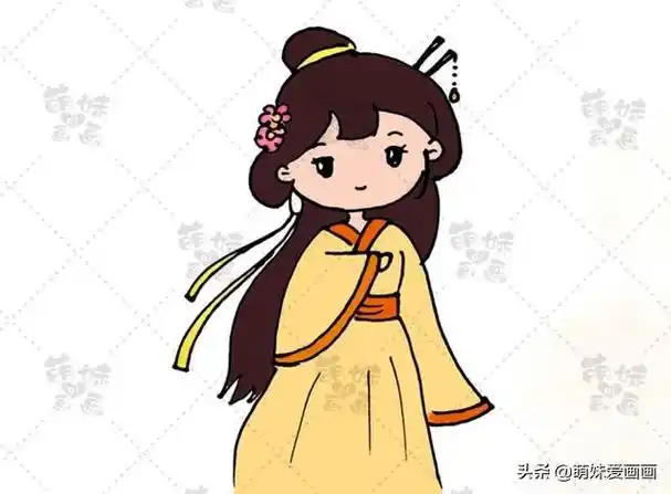 简笔画女孩图片可爱(简单又可爱的小公主简笔画大全)