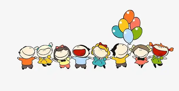 气球可爱小朋友