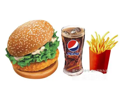 田园脆鸡堡套餐图片