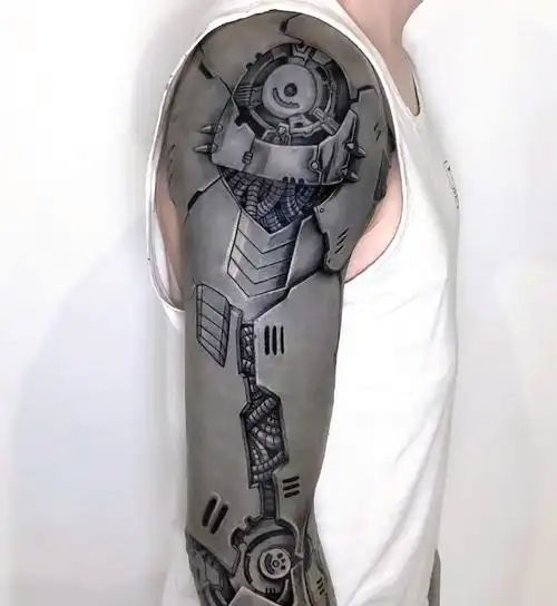 金属机械臂宝鸡纹身佳佳刺青