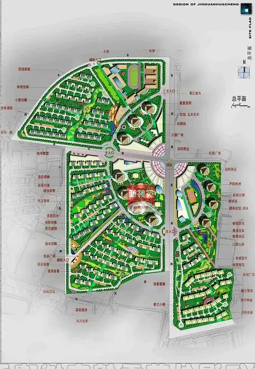 住宅小区总平面图cad居住区总图小区总体设计小区规划方案设计