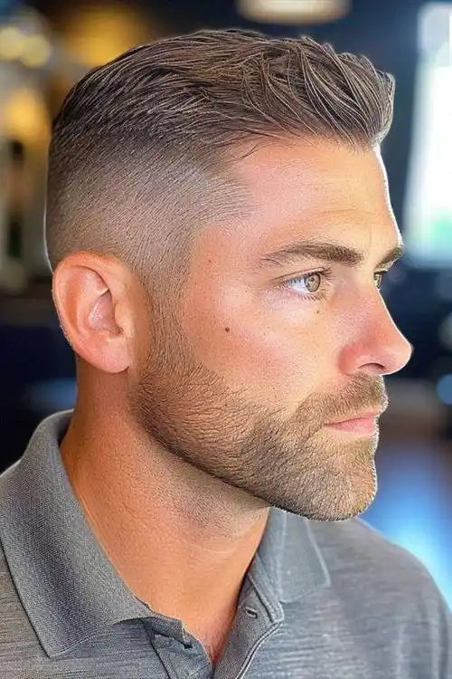 三面光男发:清爽时尚新潮流_发型_男性_头发