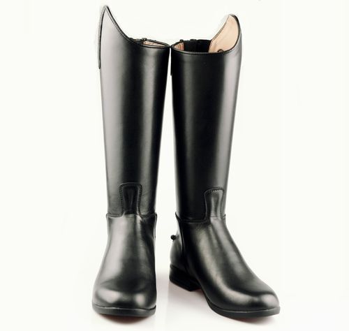 儿童牛皮马术马靴骑马长靴高筒马靴男女骑马靴骑马骑士靴