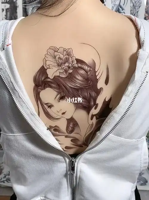 虞姬防水纹身贴