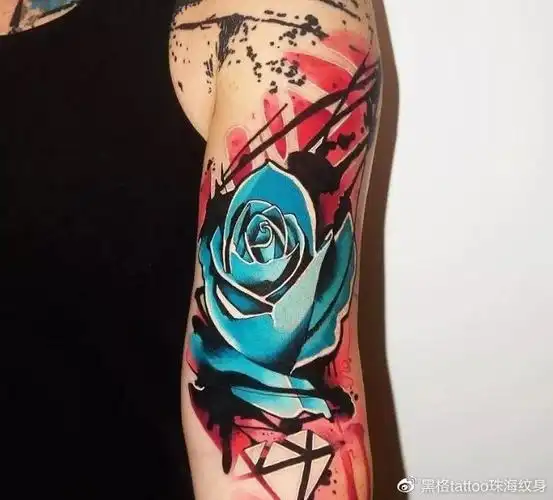彩色泼墨涂鸦纹身系列