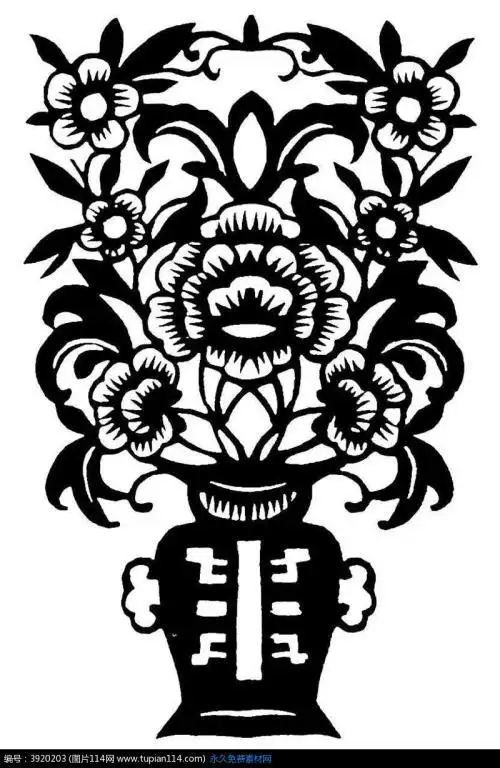 对称花卉剪纸图片大全