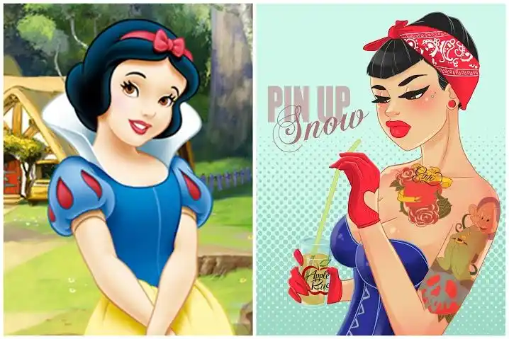 8个叛逆坏女孩版的迪士尼公主长大后的小叮当辣翻了78