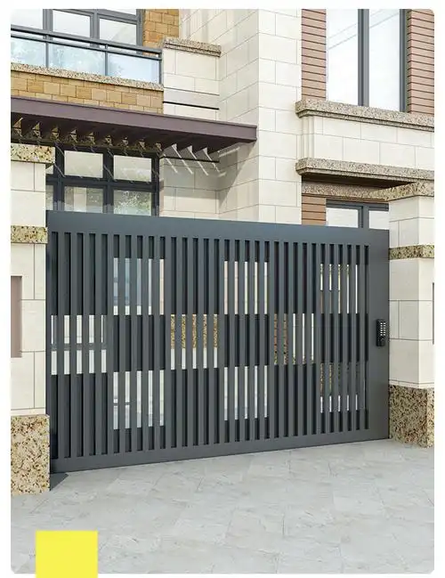 金鼎加庭院大门现代风农村别墅中式双开门百叶简约入户门定制款式5