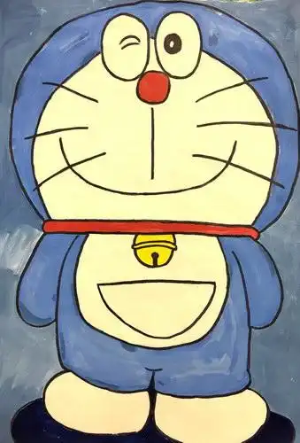 叮当猫 作者姓名: 崔思晨 作者年龄:4 作品类别: 水粉画 奖