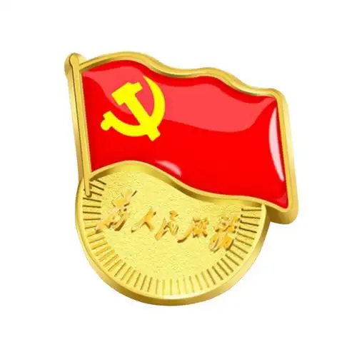 标准型党徽磁铁式别针式蝴蝶徽章胸针新型磁扣文创