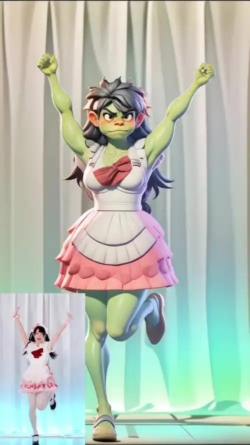 ai动漫变身绿巨人