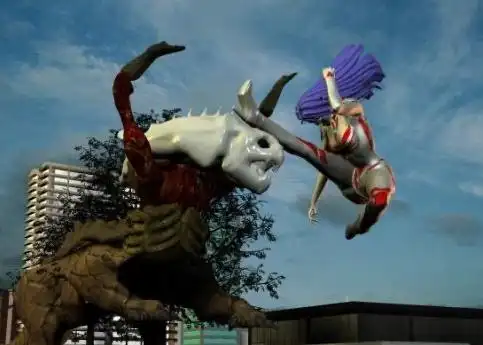 真的有女巨人打架吗网友直呼苍月奥特曼