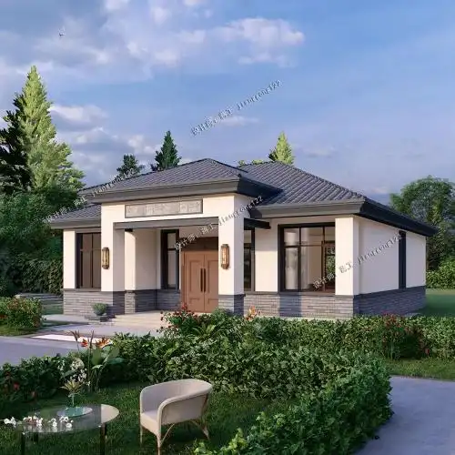 3款中式一层别墅小平房第2款最大气一看就是文化人