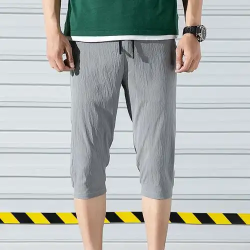 梵克公牛休闲7分裤子男商务休闲流直筒马裤男款中青年夏天七分裤